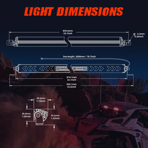 Tốt nhất hàng duy nhất siêu mỏng mỏng 32 inch UTV rzr Pro XP đuổi theo thanh ánh sáng - Product Image 6