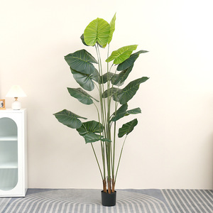 Plante artificielle <span class=keywords><strong>en</strong></span> <span class=keywords><strong>pot</strong></span> pour l'intérieur et l'extérieur, décoration <span class=keywords><strong>de</strong></span> bureau, jardin, maison, plantes artificielles, plantes <span class=keywords><strong>en</strong></span> plastique, taro géant - Product Image 5