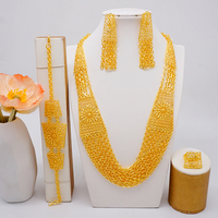 GDJWRI BJ1235 Große Diamant-Halskette Afrika Frauen Luxus Großhandel Hochzeit 18k Vergoldete Schmucksets