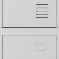 Armoire de rangement en acier durable à 6 portes avec serrure à clé, armoire métallique pour école, gymnase