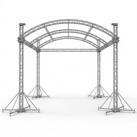 Structure de toit courbée en aluminium pour écran LED, éclairage DJ, suspension d'enceintes, spectacle en direct en extérieur, structure de support suspendue pour exposition.