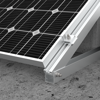 Kit de support de panneau solaire triangulaire réglable en aluminium anodisé sur mesure OEM pour toit plat en béton, installation facile.