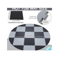 Tapis de bain à remous pour baignoire gonflable mousse bain à remous coussin fondation rond protecteur de sol antidérapant piscine Spa tapis de Camping en plein air