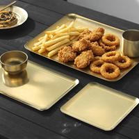 Platos Cuadrados y Rectangulares para Servir, Resistentes al Óxido, para Catering, Restaurantes, Presentación de Alimentos, Juego de Platos Versátiles para Cocina Comercial