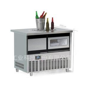 Huikang Commercial Bar Counter Refrigeration Workbench 700mm Stainless Steel Plug-And-Play Refrigerated Beverage <b>Cooler</b> - Product Image 1