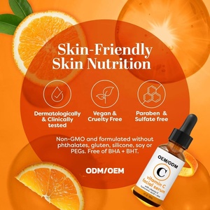 Fórmula rica en antioxidantes y brillo de esencia de vitamina C para la reducción de manchas oscuras y brillo radiante Suministro de etiqueta privada OEM - Product Image 3