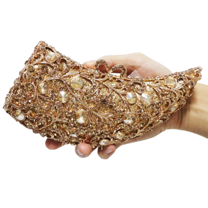 New <strong>Ivory</strong> Inlaid Diamond Evening <strong>Wedding</strong> Hollow Metal Rhinestone Gemstone Purse Banquet Handheld Women's <strong>Clutch</strong> <strong>Bag</strong> - Product Image 2
