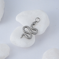 Pendentif à breloque en forme de serpent en titane pour lobe d'oreille petit cerceau Huggie Dangle boucle d'oreille fabrication de bijoux bricolage artisanat