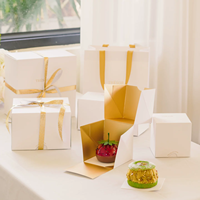Boîte à gâteau de luxe avec fenêtre transparente, emballages de boulangerie personnalisés, fabricant OEM
