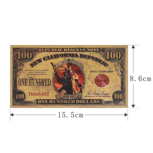 Billete <span class=keywords><strong>de</strong></span> Banco Personalizado Impermeable <span class=keywords><strong>de</strong></span> 100 Dólares, Chapado en Oro <span class=keywords><strong>de</strong></span> 24k, para Colección <span class=keywords><strong>de</strong></span> Aficionados - Product Image 2