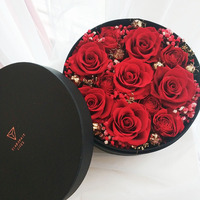 Boîte Cadeau Ronde JOYWOOD en Gros, Étui Cylindrique avec Couvercle Ciel et Terre pour Emballage de Fleurs Souvenirs, Boîte Ronde en Cuir pour les Fêtes