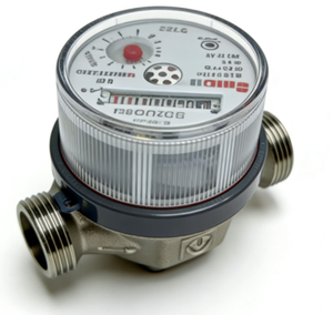 Aanpasbare enkelvoudige doorstroommeter van messing - Product Image 1