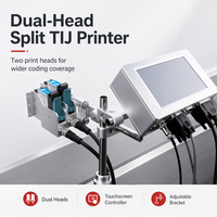 Mesin Printer Inkjet TIJ Dual Head Tipe Split untuk Kode Tanggal pada Lini Pengemasan Karton