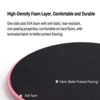 Disque coulissant personnalisé avec logo pour fitness, yoga, Pilates, entraînement des cuisses et du tronc, rose/noir, gadget sportif, Core Clider