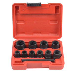 11-piece 3/8 Bolt <strong>Nut</strong> <strong>Removal</strong> <strong>Set</strong> Metric <strong>Socket</strong> Tool <strong>Nut</strong> <strong>Removal</strong> Anti-Thread <strong>Socket</strong> Sleeve Tools Hand Repair Tool Kit - Product Image 2