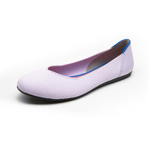 Round Toe Lightweight Slip-on Stretch Mesh Knit Recycled Plastic High Quality Ballet <b>Flat</b> for Women Spring Summer Autumn - Product Image 4