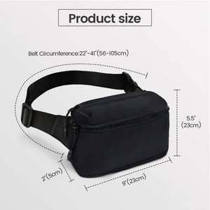 Free Sample Custom Fashion <b>Waterproof</b> Waist Bag Crossbody with Adjustable Strap High-capacity Waist Packs for Running - Product Image 2