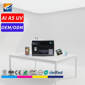 <span class=keywords><strong>Imprimante</strong></span> UV intelligente A5 pour tissus, contrôle IA, tête d'impression XP600, solution d'impression UV pour badges, petites pièces métalliques et en verre - Product Image 1