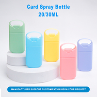 Atomiseur de parfum de carte de crédit 20-30ml pratique nouveau design flacon pulvérisateur mince avec poche à anneau et pulvérisateur à pompe pour voyage