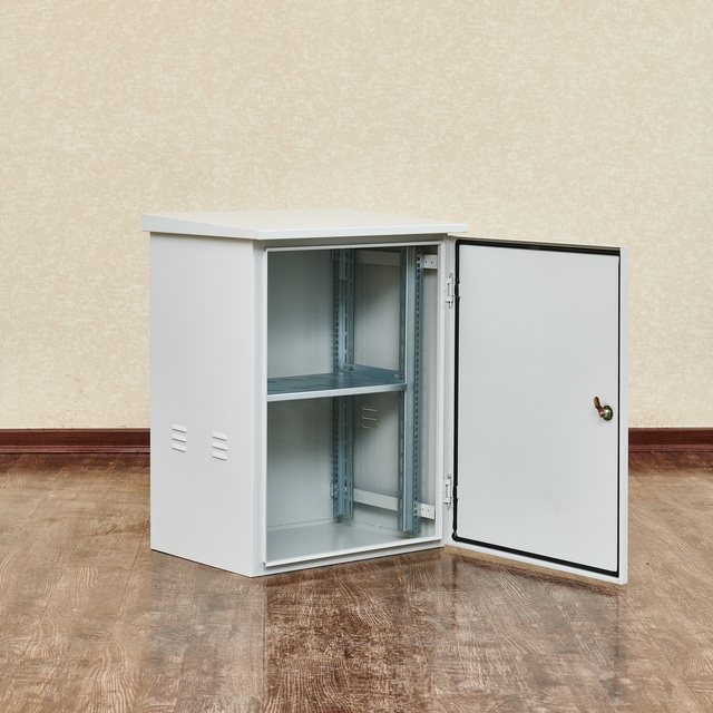 15U Outdoor Server Rack IP55 Waterproof Wall Mounted Industrial Spcc Metal Box External Telecom Communication Security Housing