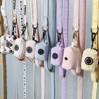 Support de sacs à déjections canines personnalisé OEM, attache de laisse pour chien, distributeur de sacs à déjections de luxe pour animaux de compagnie, support de sacs à déjections pour chien