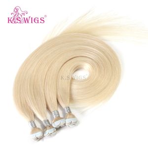 Extensiones de Cabello Adhesivas KSWIGS Mini, 12-28 Pulgadas, Cabello Humano Virgen con Cutícula Alineada, Ultra Finas, Invisibles, Ligeras - Product Image 4