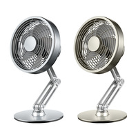Design de luxe avancé esthétique métal silencieux moteur à courant continu trois vitesses 360 réglable Aviation alliage protection Silicone ventilateur de bureau
