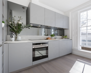 Modern <strong>Small</strong> Kitchen <strong>With</strong> White Lacquer Handless Custom MDF <strong>Door</strong> Kitchen <strong>Cabinet</strong> Sets Made in China - Product Image 4