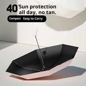 Portable Petite Taille Imperméable Noir UV Revêtement Pare-Soleil Pluie Mini Poche Compact Voyage Parapluie Pliant avec impression de logo - Product Image 3
