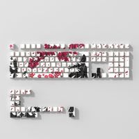 Aflion Custom 130 Keys Dye Sublimation Cherry Profile Side Print Light Transparent Keycaps for Mechanical Keyboard