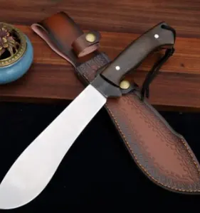 Sharp chiến thuật dao ngoài trời butcher dao thép không gỉ gấp gỗ tay Túi xách tay