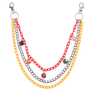 Fashionable Multi Layered Orange Christmas Waist <b>Chain</b> Zinc Alloy Ball Pendant Hip Hop Style For Women - Product Image 5