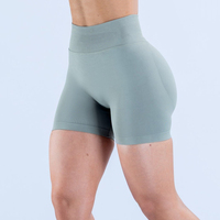 Shorts de sport et de yoga pour femmes, taille haute, effet seconde peau, respirants, séchage rapide, sans coutures, en nylon uni, qualité supérieure, vente en gros