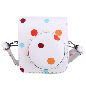 Bolsa de cuero PU para cámara instantánea <span class=keywords><strong>Fujifilm</strong></span> <span class=keywords><strong>Instax</strong></span> <span class=keywords><strong>Mini</strong></span> <span class=keywords><strong>90</strong></span> con lunares coloridos - Product Image 1