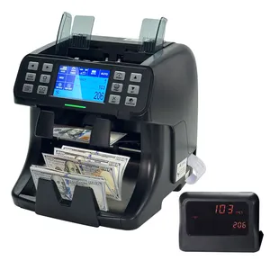 Touch panel Display 2 CIS Value counter Money detector USD EUR PKR IQD CFA XOF XAF Mixed notes Bill Counting Machine