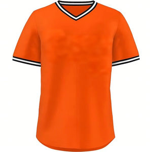 Prix usine bouton Baseball uniforme Sublimation plaine blanc séchage rapide Sport chemise col en V Baseball Jersey - Product Image 5