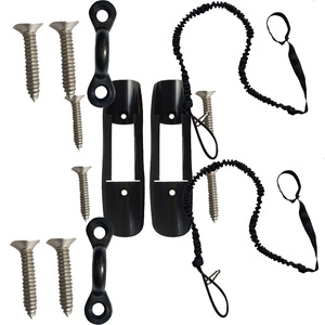 Paddle Board Paddle Leash Kit With <b>Elastic</b> Bungee <b>Cord</b> And Mounting Hardware For Lakes Rivers Outdoor Use - Product Image 1