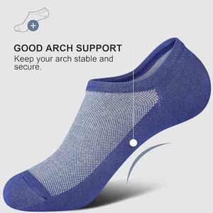 Chaussettes en coton personnalisées pour hommes, respirantes, absorbant la transpiration, antibactériennes, pour affaires, décontractées, sport, course à pied, avec grip, haute qualité, en gros - Product Image 4