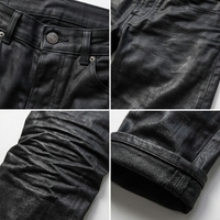 Pantalon en denim ciré lourd personnalisé de 13 oz |   Jeans skinny enduits de résine de qualité supérieure pour marque privée |   Denim empilable haut de gamme