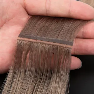Großhandel Nahtlose Loch Schuss Haar verlängerungen Double Drawn Invisible Hole Tape In Virgin Human Hair Extensions