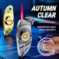 Briquet coupe-vent en métal de qualité supérieure avec logo personnalisé OEM, design Angel Eye, flamme simple, élégant, idéal comme cadeau