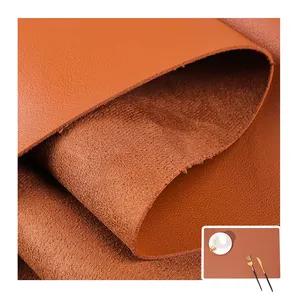 Y538 popüler 1.65mm suni deri süet PVC suni deri rulo kalınlaştırmak sert deri kanepe sandalye için dizüstü bilgisayar çantası