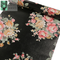 Papier peint adhésif noir, 1 pièce, usine chinoise simple, Damask, étagère pour tiroirs, en PVC, protection pour table