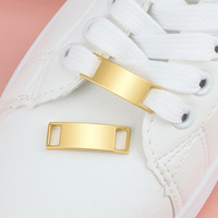 Boucle d'étiquette de lacet en métal de haute qualité pour accessoires de chaussures