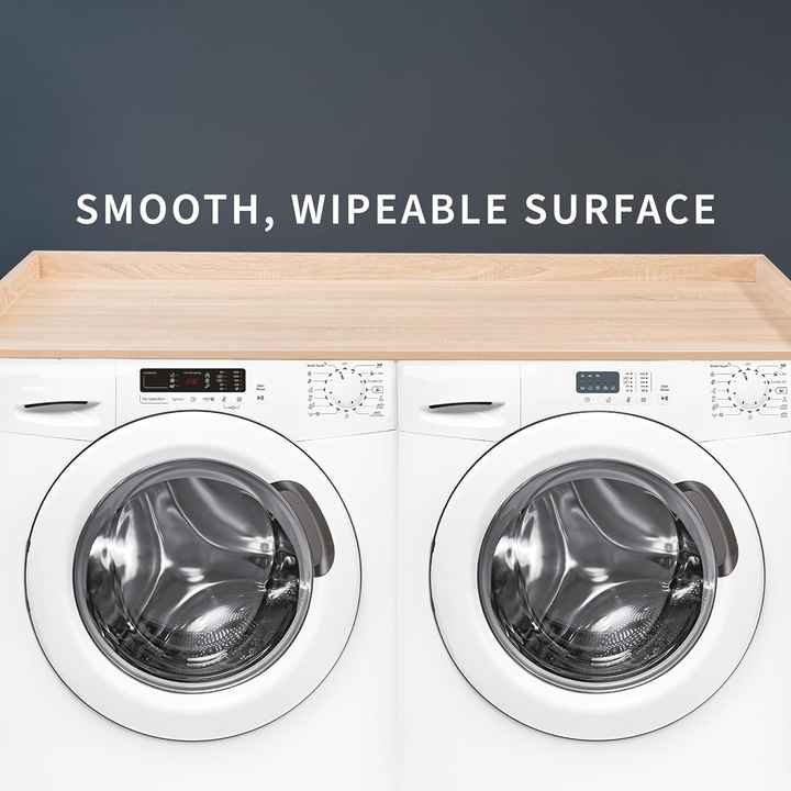 Washer Dryer Wood Top for Laundry Room Organization, Particle Board