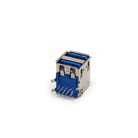 Conectores USB A Macho de Buena Calidad, Tipo 3.0, Puerto Dual Hembra, Conector USB A Hembra de 90 Grados para Computadora