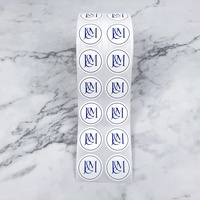 Rollo de impresión personalizada con logotipo de la empresa, papel de etiqueta de embalaje o vinilo con laminación mate o brillante