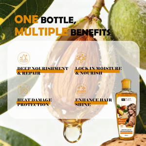 Aceite de Argán de Marruecos de Grado Profesional 200ml con Fórmula a <span class=keywords><strong>Base</strong></span> de Aceites Vegetales, Repara Profundamente y Nutre el Cabello, Textura Refrescante - Product Image 3