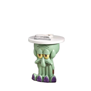 Mesa Auxiliar de Resina con Diseño Art Deco de Squidward, Mesa Lateral Multifuncional con Personaje de Bob Esponja para Dormitorio, Mesa de Noche, Sala de Estar - Product Image 1