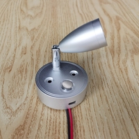 Lampe de lecture tactile à intensité variable pour camping-car, en aluminium, avec USB-C, pour intérieur de camping-car, lampe de chevet, 12V/24V, LED, éclairage pour camping-car